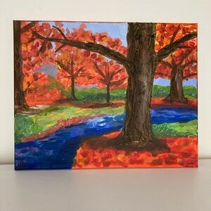 Fall landscape textured painting. 🎉Host pick 🎉